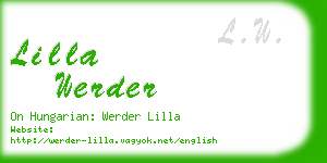 lilla werder business card